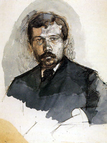 М. А. Врубель Портрет писателя В.Л.Дедлова.1885