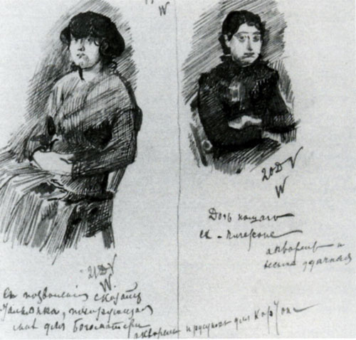 М. А. Врубель Итальянки (Набросок для богоматери. Дочь проводника). 1885