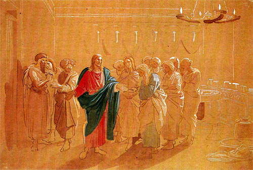 А. А. Иванов Христос с учениками после тайной вечери. 1850-е гг.