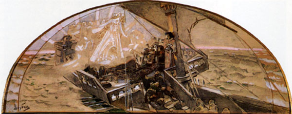 М. А. Врубель Принцесса Грёза. Эскиз панно для Нижегородской выставки 1896 года. 1896