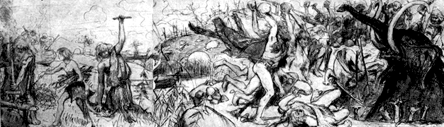 Каменный век. Охота на мамонта. Эскиз. 1880-е годы