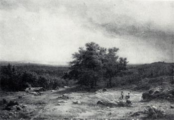 Вид в  окрестностях Дюссельдорфа.  Масло. 1865.  ГРМ