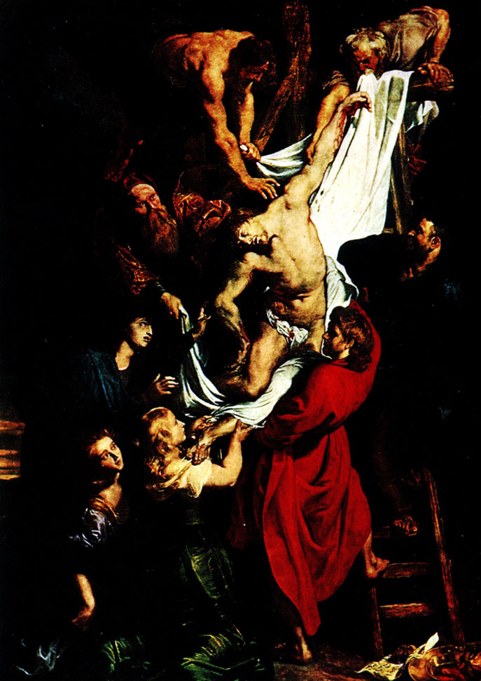 23. Снятие со креста. Триптих. Средняя часть. 1612. Антверпен, собор